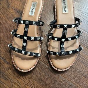 Steve Madden Black Studded Women's Sandals